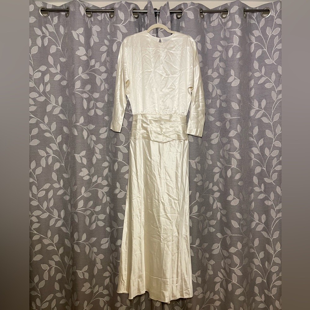 Reformation Esmee Silk Dress Ivory - Picture 9 of 14